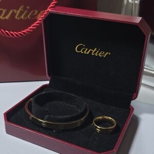 LOVE Gold Bracelet and Ring Set